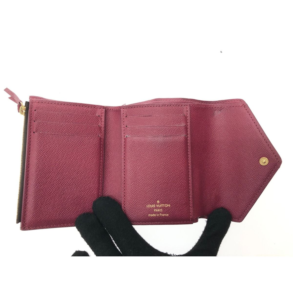 Louis Vuitton Women's Tri-Fold Wallet Monogram Portefeuille Victorine M62472