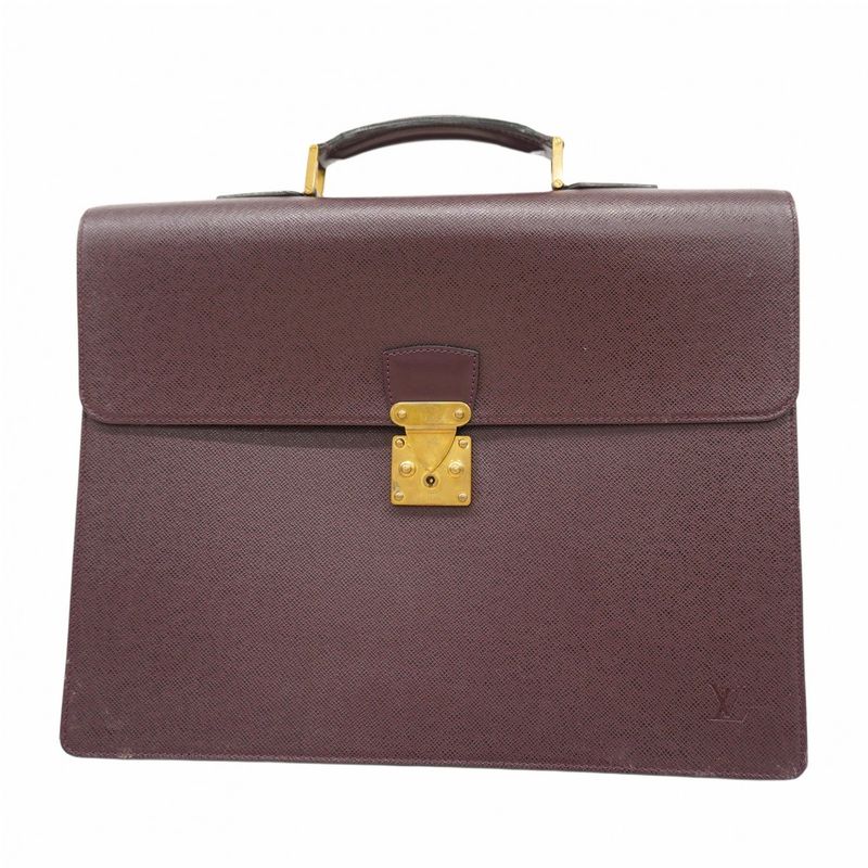 Louis Vuitton Briefcase Taiga Serviette Moskova M30036 Acajou Men's