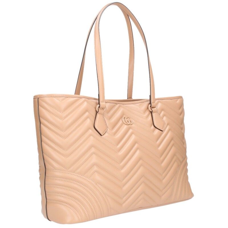 Gucci 739684 GG Marmont Chevron Quilted Leather Tote Bag Women