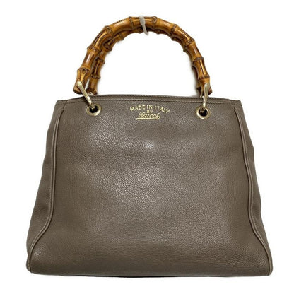 Gucci Bamboo Shopper Tote Bag 336032 Dark Brown Leather
