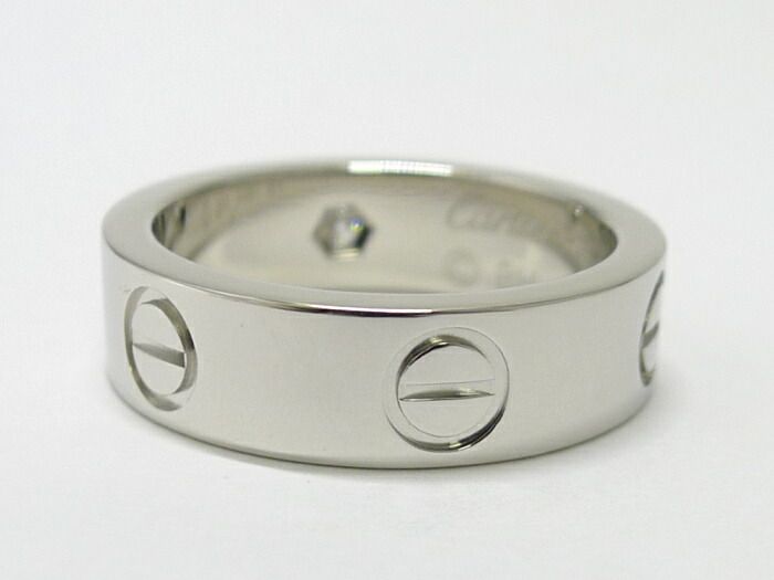 Cartier Love Ring Pt950 Platinum With Diamonds Size 52 Approx 120 G