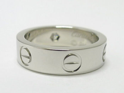 Cartier Love Ring Pt950 Platinum With Diamonds Size 52 Approx 120 G