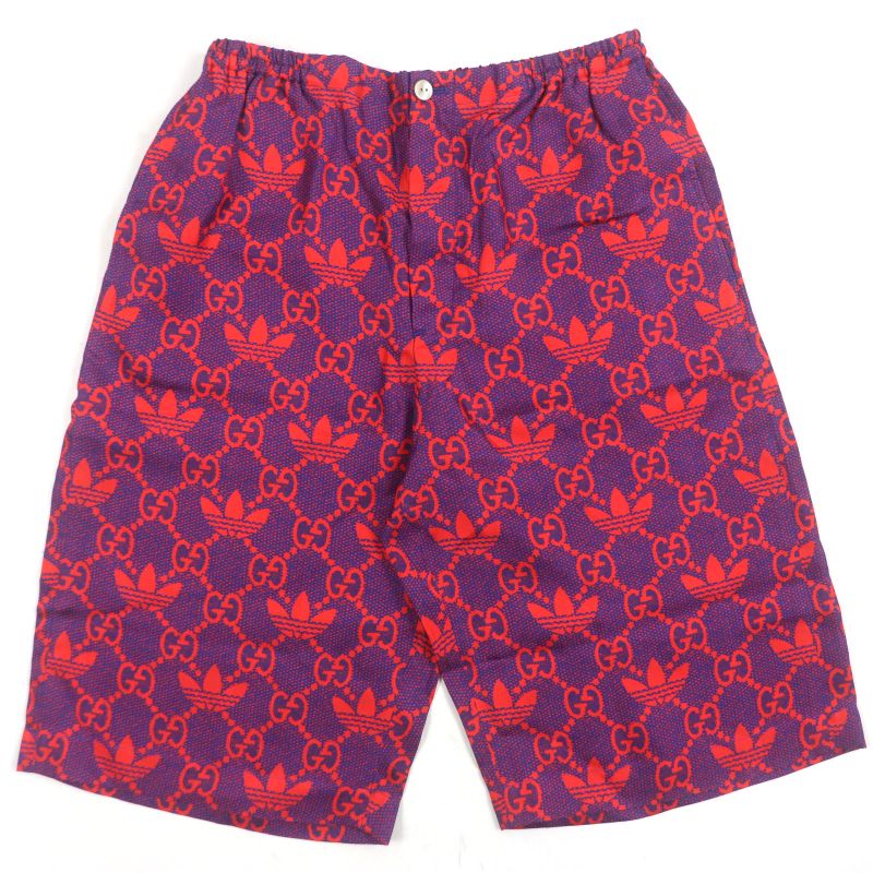  Gucci Adidas Gucci Adidas 691440 Micro GG 100% Silk Michele Period Button Fly