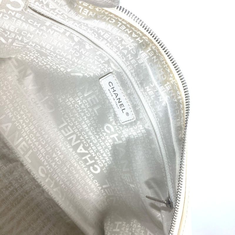 Chanel Handbag CC Coco Logo Leather / Canvas Beige