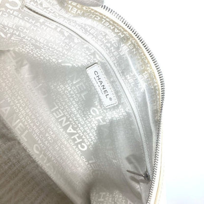 Chanel Handbag CC Coco Logo Leather / Canvas Beige