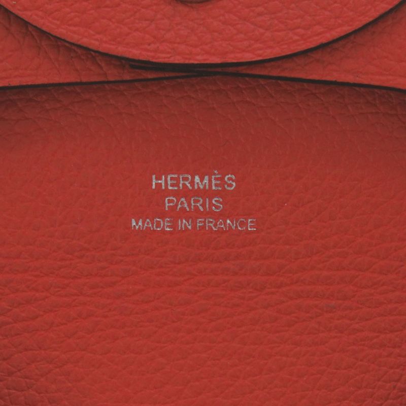 Hermes Bastia Evercolor Rouge Coup Silver Hardware Z Engraved (2021) Coin Case