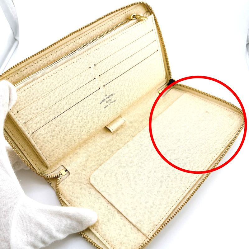 Louis Vuitton N60012 Damier Azure Round Zipper Long Wallet Zippy Organizer Long