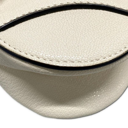 Dior/christian Dior Handbag Saddle Micro Bag White Mini Bag Leather