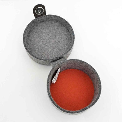 Hermes Sugar Box Gray Felt Accessory Case Interior Miscellaneous Goods