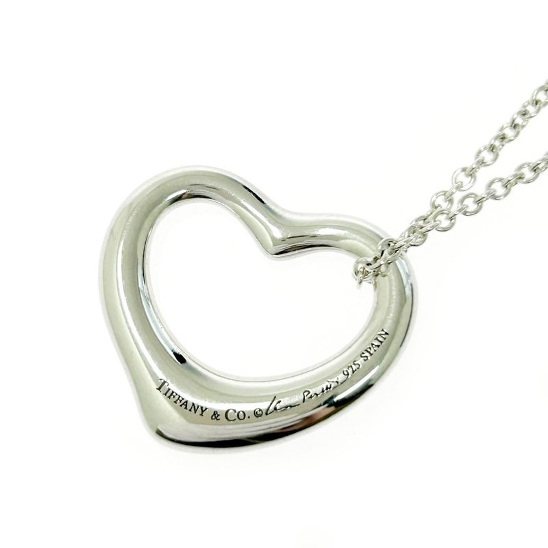 Tiffany & Co Tiffany & Co Silver Elsa Peretti Open Heart Necklace 7.0g 925
