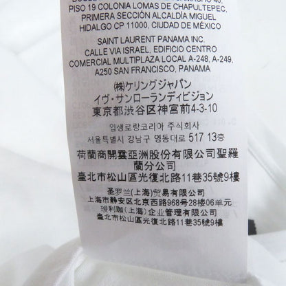 Saint Laurent Paris 2021 464572 100% Cotton Logo Print Crew Neck Short Sleeve