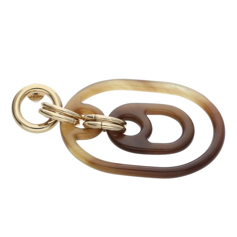 Hermes Ulidis GM Buffalo Horn And GP Earrings Women