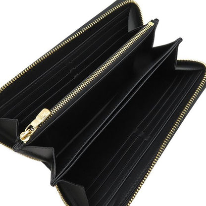 Louis Vuitton Long Wallet Nanogram Zippy Wallet Calf Noir Black Gold Hardware