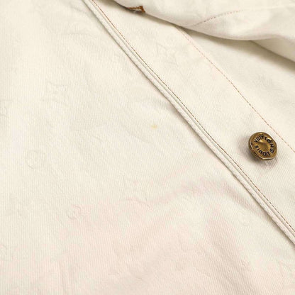Louis Vuitton 22ss Monogram Embossed Baseball Shirt E53 Hms45w White S
