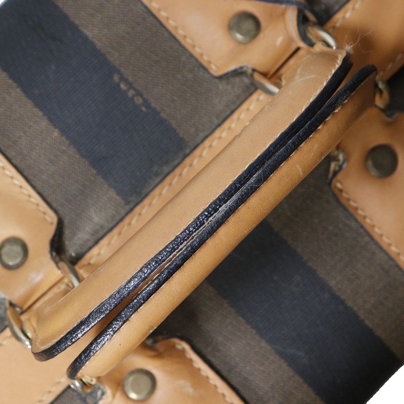 Fendi Pecan Pvc×leather Unisex Carry Bag