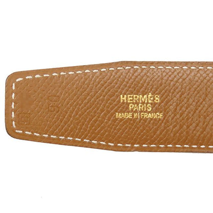 Hermes Belt Horse Buckle #90 Box Calf Vogue River Black and Gold #90 Gold