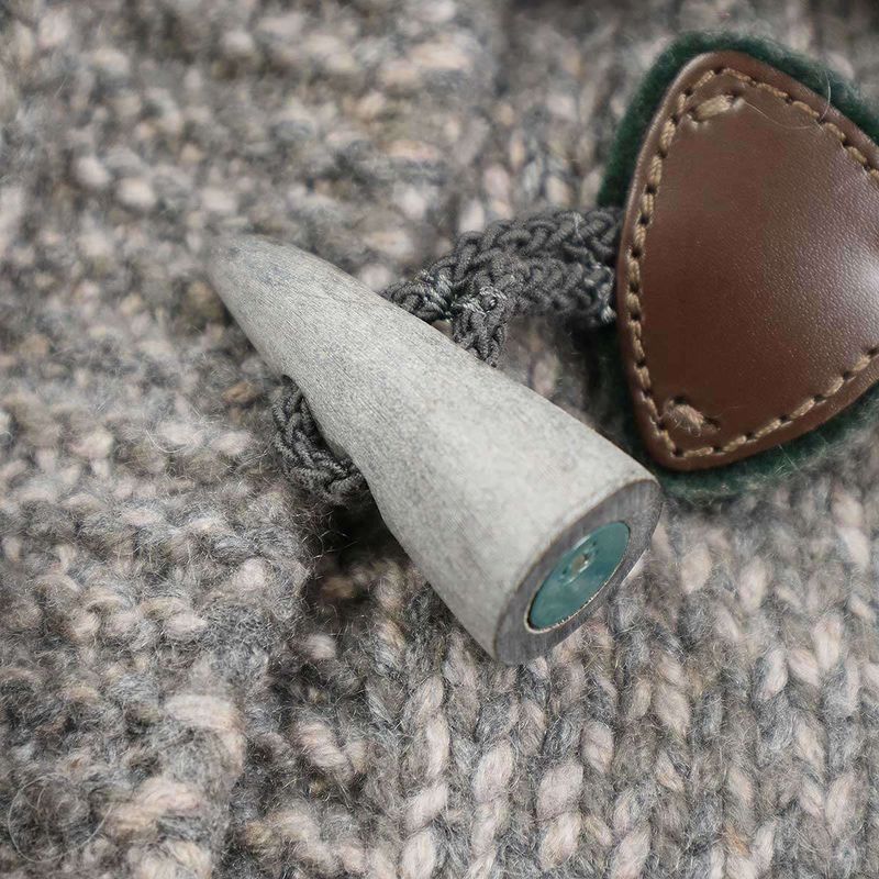 Chanel 11aw Coco Mark Toggle Cashmere Knit Duffle Coat P42044k03190 Grayish 34