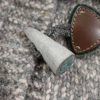 Chanel 11aw Coco Mark Toggle Cashmere Knit Duffle Coat P42044k03190 Grayish 34