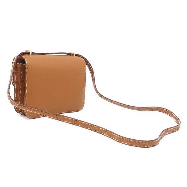 Hermes Constance 3 Mini Miroir Shoulder Bag Vaux Epson Gold Pink Gold Hardware