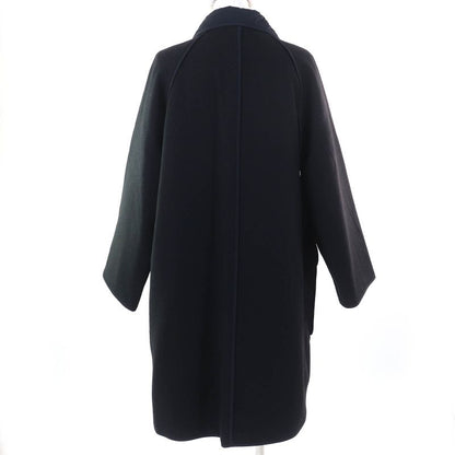 Hermes 22AW 2h0106dg Cashmere Blend Serie Button Zip Up Quilted Coat Dark Navy