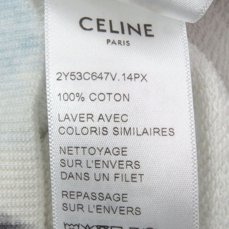 Celine 23SS 2y53c647v Loose TIE DYE Sweat Shirt Sweatshirt Pink S Made In Italy