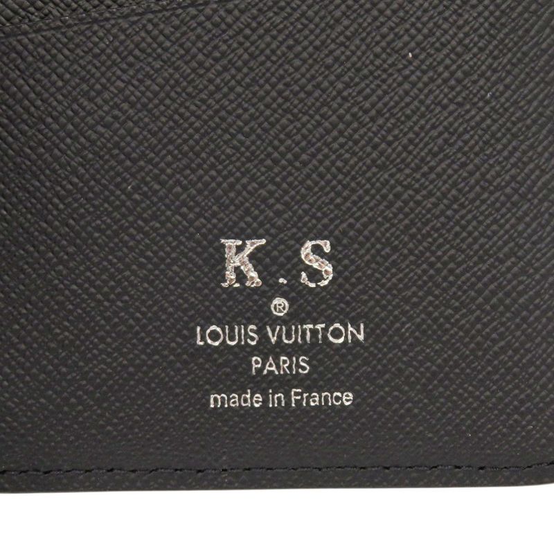 Louis Vuitton Portefeuille Plaza M30501 Taiga Noir Black Long Wallet Black LV