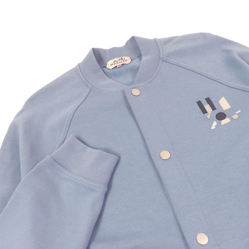 Hermes 24SS Jeu Dadresse Lamb Leather Patch Serie Button Stajan Blouson Jacket