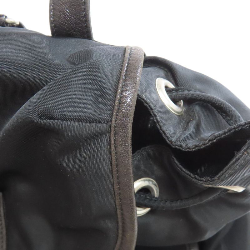 Prada Logo Hardware Backpack Daypack Nylon Women