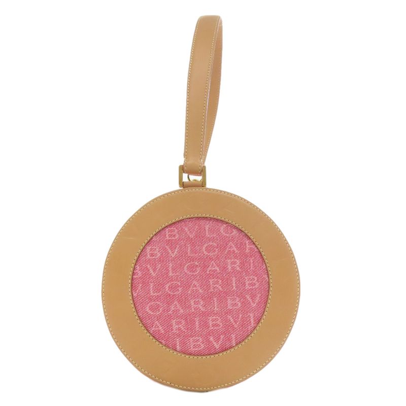 Bvlgari Logomania Handbag Canvas Leather Women