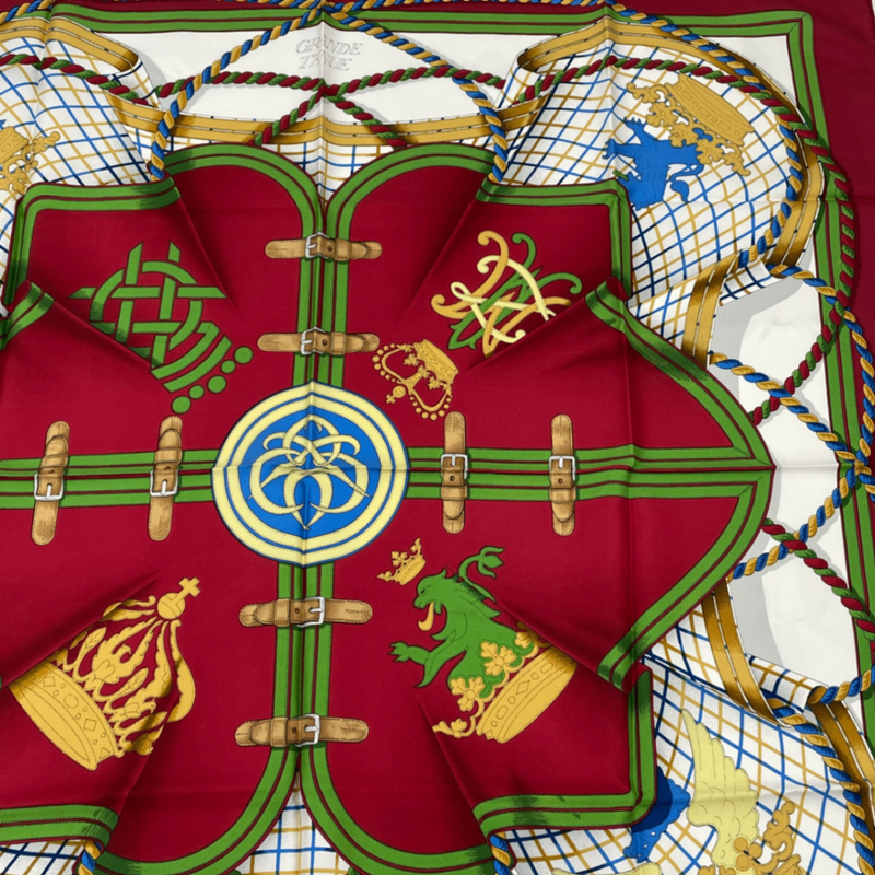 Hermes Carre 90 Grande Tenue Horse Ceremonial Dress Multicolor