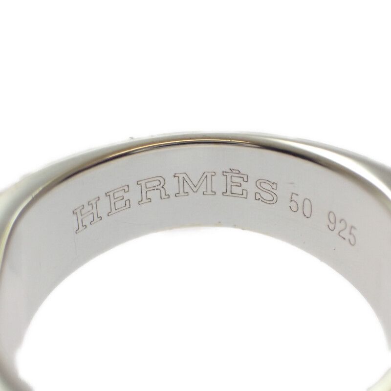 Hermes Clarte Ring Silver 925 10 50 Ladies [A Rank]