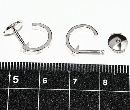 Cartier Hoop Earrings 18K White Gold Mini Love Earrings B80289