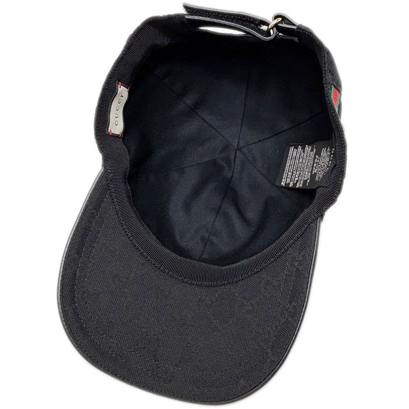 Gucci Cap Hat Original GG Canvas Baseball Cap Black