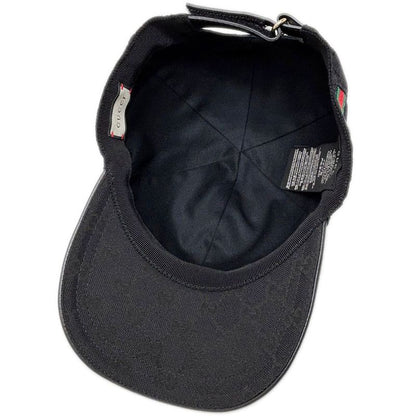 Gucci Cap Hat Original GG Canvas Baseball Cap Black