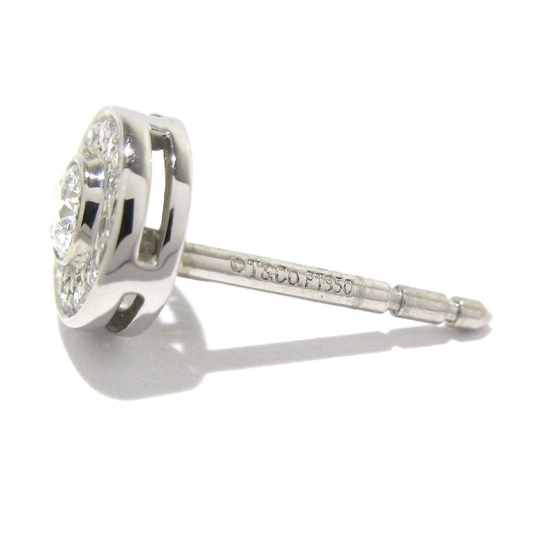 Tiffany & Co Earrings Sir Cles Set Mini Pt950 X Diamond Central Diamond Approx