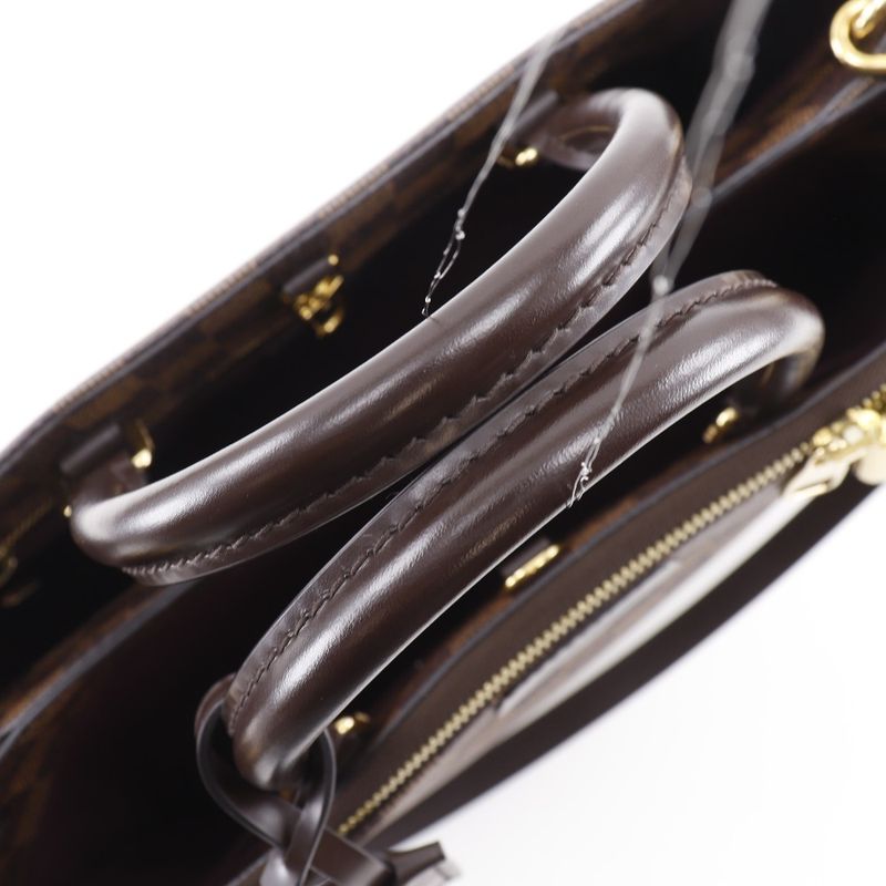 Louis Vuitton Brompton 2-way Shoulder N41582 Damier Canvas Brown Tr0186 Ladies