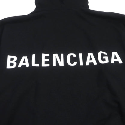 Balenciaga 2018 508184 100% Cotton Back Logo Print Oversized Pullover Hoodie