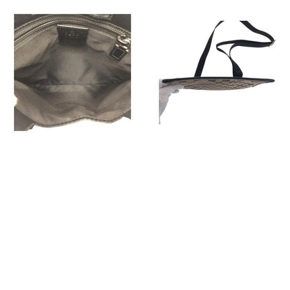 Gucci Beige Gray Silver Hardware GG Canvas/leather 019 0348 Shoulder Bag