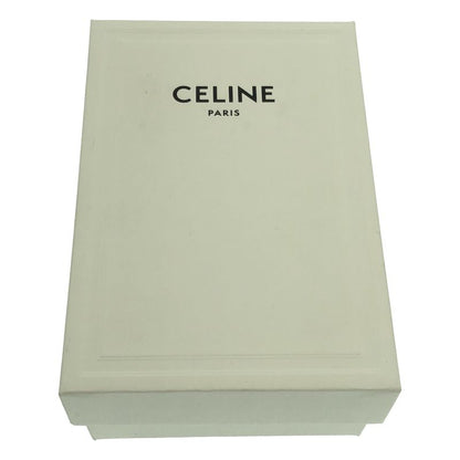 Celine - Leather Logo Small Trifold Compact Wallet Purse - Gray - Women's