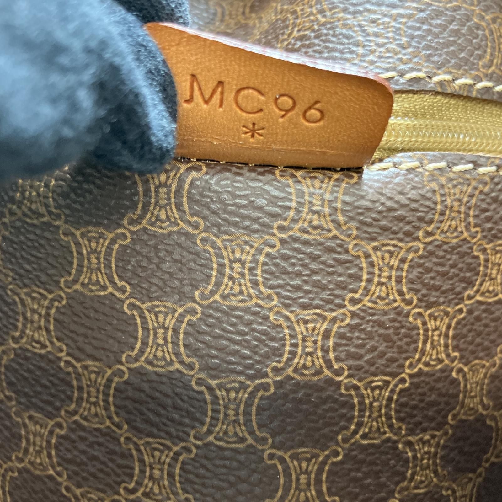 Celine Tote Bag Macadam Pattern Internal Peeling Mc96 Brown