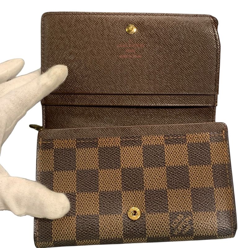 2746 Louis Vuitton Damier Portefeuille Trésor N61736 Ebène Preowned