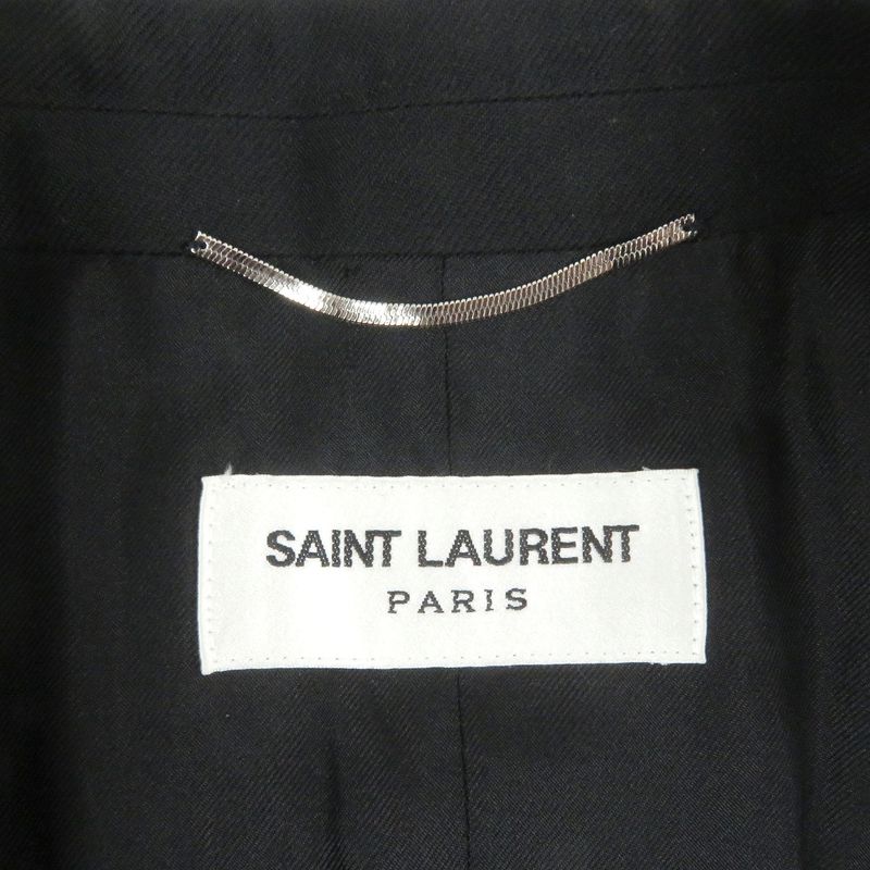 Saint Laurent Paris 482493 Single Tailored Jacket Bleather Tailored Jacket