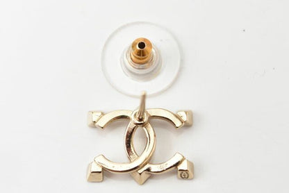 Chanel Earrings Accessories Chanel Earrings CC Rhinestone Gold