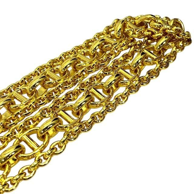 Christian DIOR Chain Belt Accessories CD Logo GP Gold