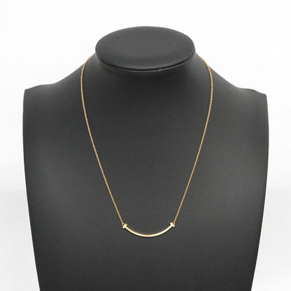 Tiffany & Co Necklace T-smile Small 18K Pink Gold Pink Gold Ladies