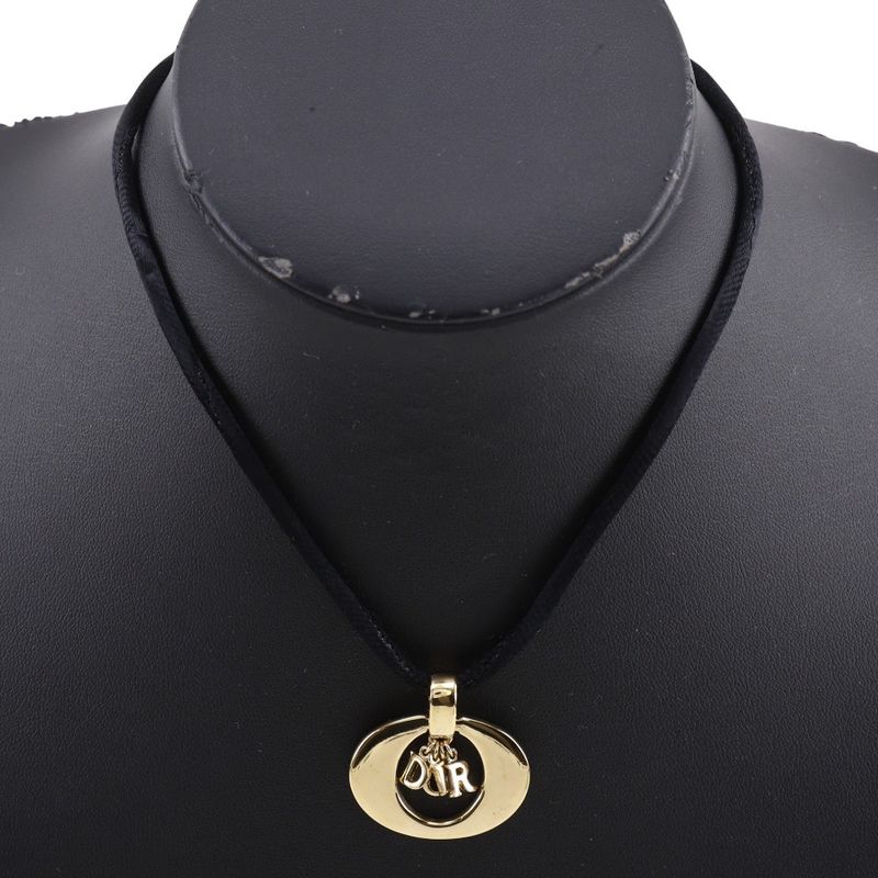 [dior] Christian Dior Logo Gold Plated Ladies 10.3g Necklace