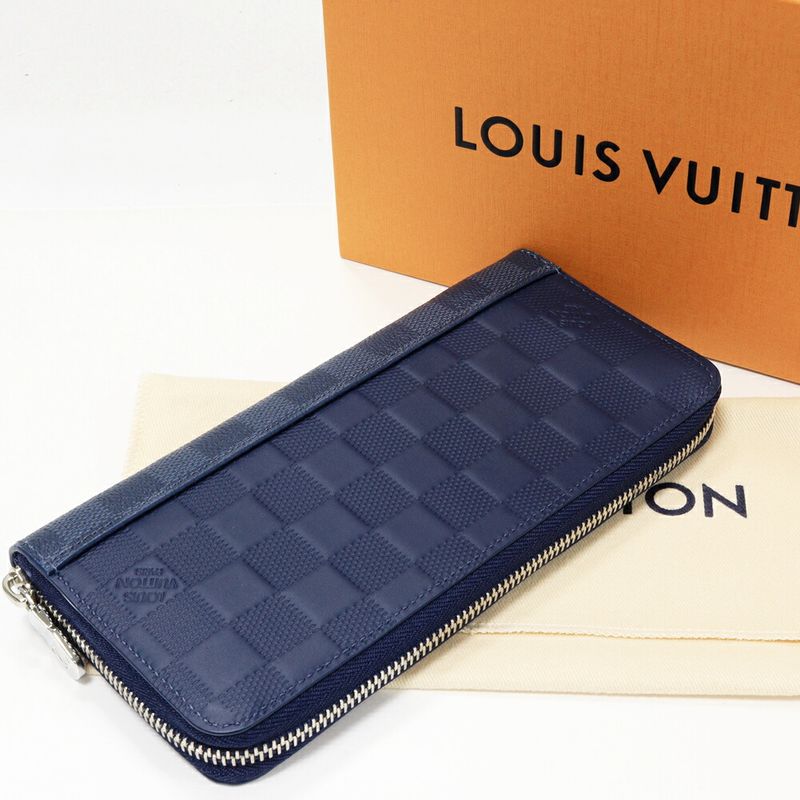 Louis Vuitton Round Zipper Long Wallet With Change Pocket Damier Infini Damier