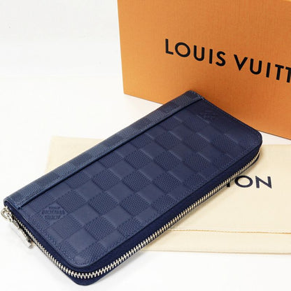 Louis Vuitton Round Zipper Long Wallet With Change Pocket Damier Infini Damier