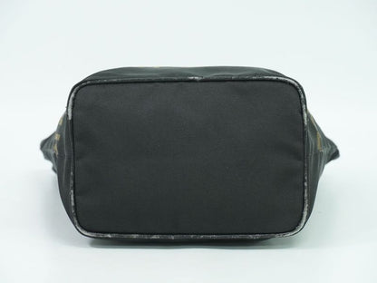 Authentic Fendi Logo Tote Handbag Canvas Black 26488 Bag Pre-owned [follow-up