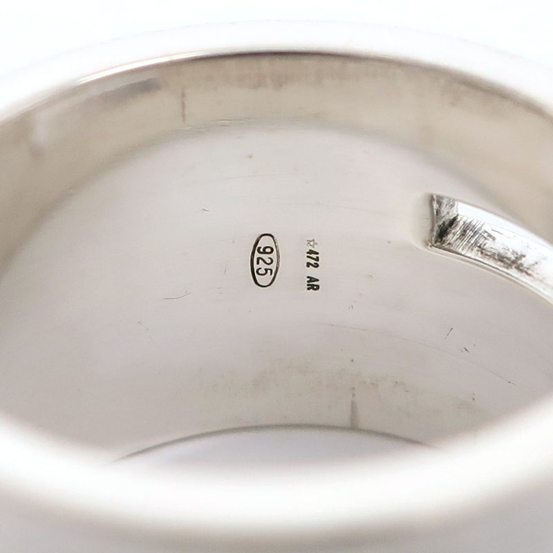 Gucci Branded G Wide Silver 925 Size 11 Ladies 11.6g Ring